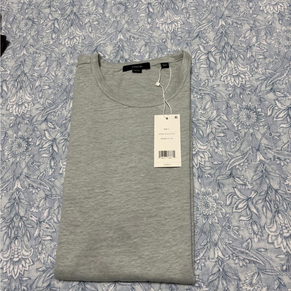 Vince Light Gray Short Sleeve Tee